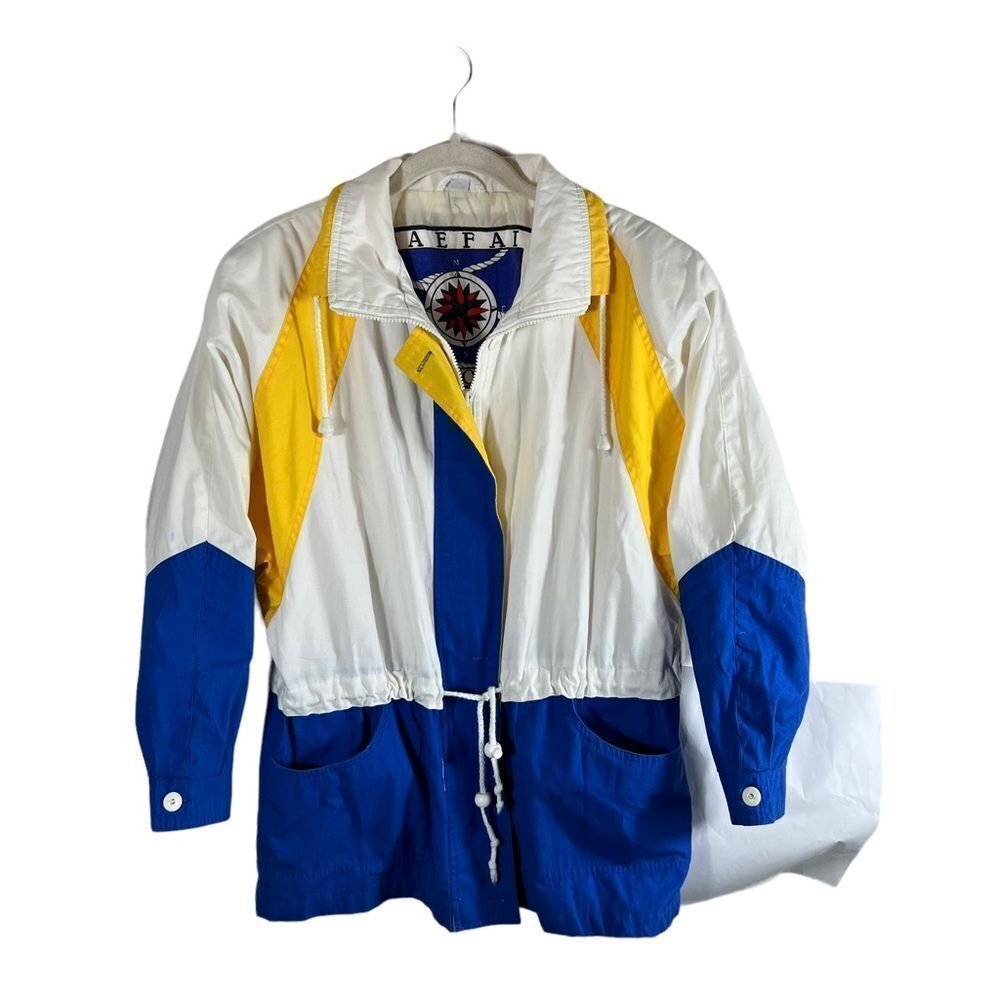 Vintage Braefair Spirt Nautical Color Block Zip Up Track Jacket